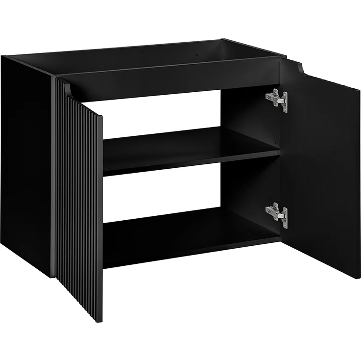 Waschtisch-Unterschrank 100cm, in schwarz mit Eiche, NEWPORT-56-BLACK – Bild 5