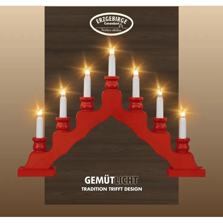 Weigla Lichterbogen Schwede, Weihnachtsdeko, Made in Germany (1-tlg), 7-flammig