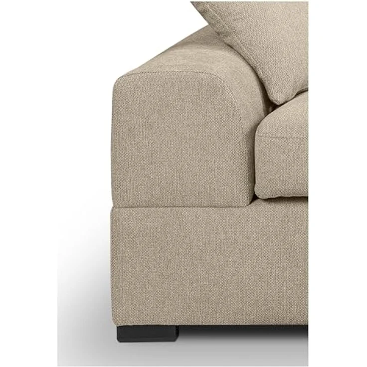 Ecksofa (B/H/T: 221x90x93 cm) in Beige – Bild 4