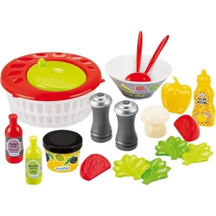 Salat-Set mit Salatschleuder für Kinderküche – Bild 4