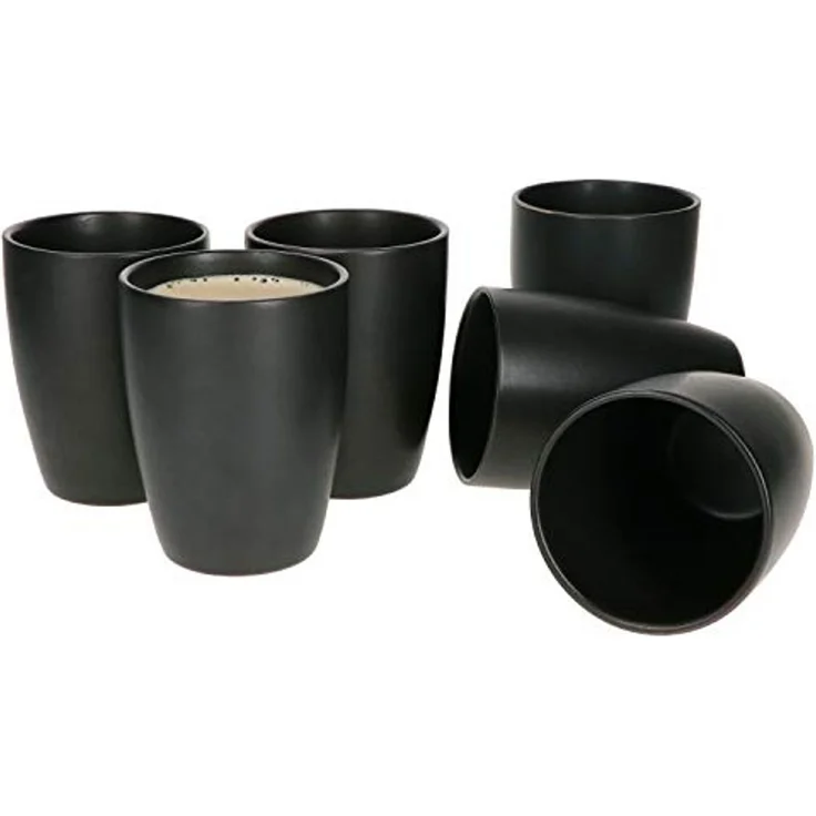 MamboCat Becher MamboCat 6er Set Kaffeebecher ohne Henkel Leopard Lampart Nero schwarz – Bild 1
