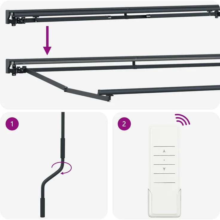vidaXL Elektrische ausziehbare Markise Anthrazit 4 × 3,5 m 3421183 – Bild 6