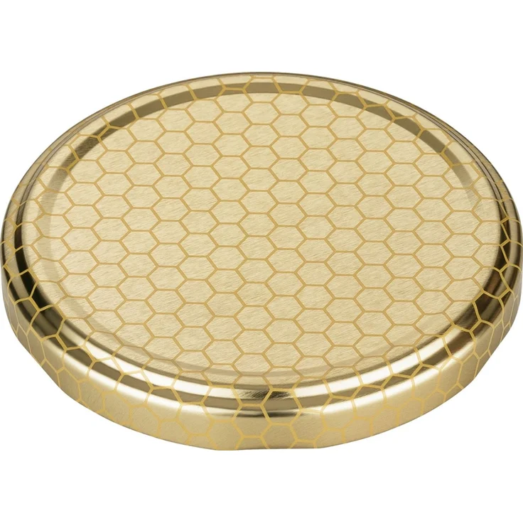 gouveo Einmachglas Vorratsgläser 230 ml rund mit Schraubverschluss TO 82, (24 Stück, Bienenwabe), Gläser für Selbstgemachtes, Marmelade, Wurst – Bild 3