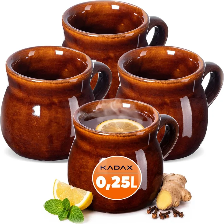 KADAX Becher für Glühweinbecher 250ml 4 Stk