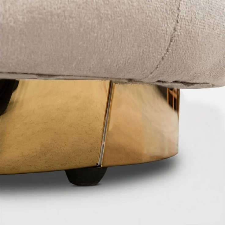 Lookway Pouf Pouf LUCIA im Glamour-Stil mit goldenem Sockel – Bild 4