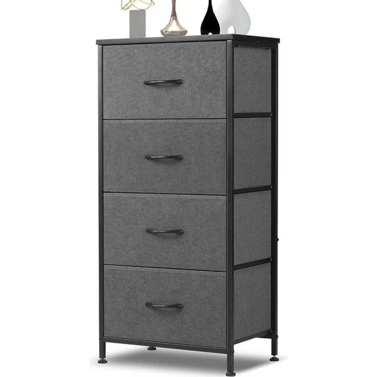 DUMOS Stauraumschrank Kommode mit Stoffschubladen, Stoffkommode für Schlafzimmer Geeignet Schubladenschränke – Bild 4