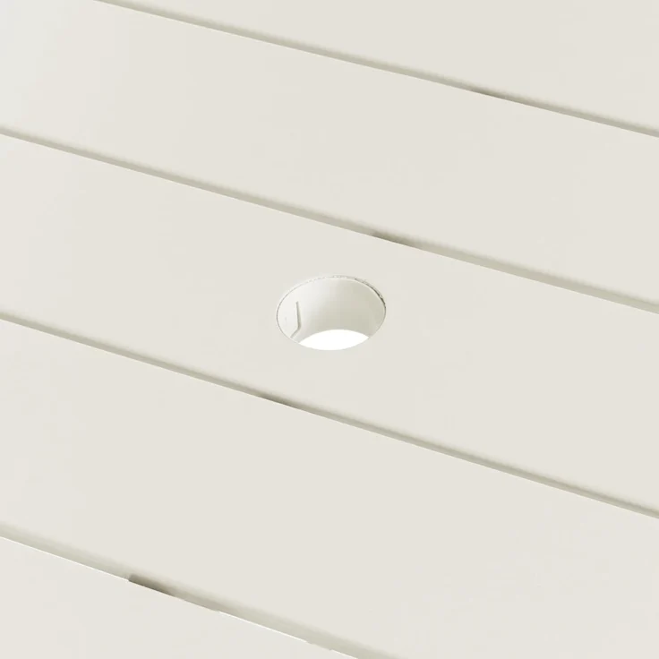 Gartentisch TERENZO 160 cm 90 cm Metall Hellbeige – Bild 6