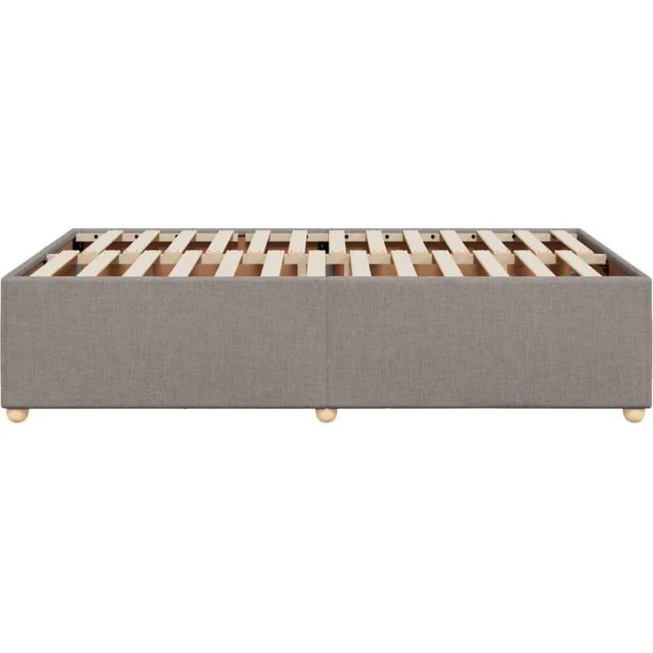 vidaXL Bettgestell ohne Matratze Taupe 120x200 cm Stoff 3284726 – Bild 5