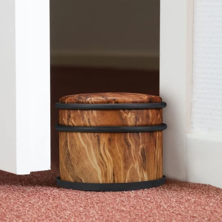 Relaxdays Türstopper Holzoptik dunkelbraun – Bild 2