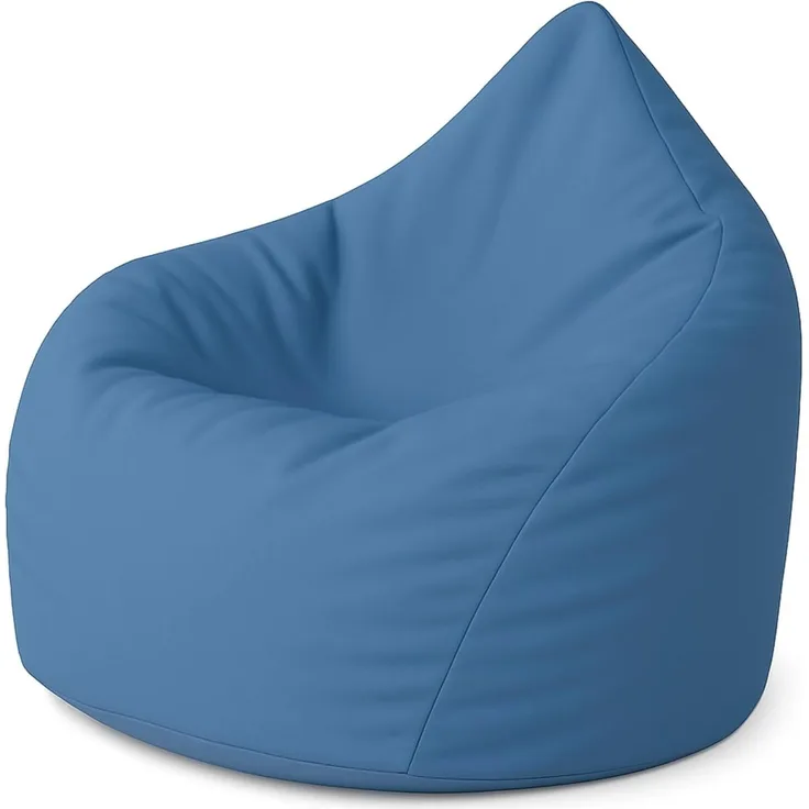 Patchhome Sitzsack Tropfenform - Blaugrau für In & Outdoor XXL 420 Liter - mit Styropor Füllung in 25 versch. Farben und 3 Größen