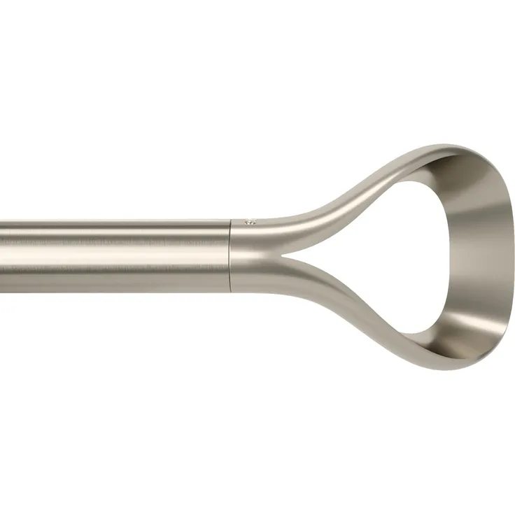 Umbra Vorhangstange Loop Nickel, 107-306 cm, Edelstahl, Kunststoff