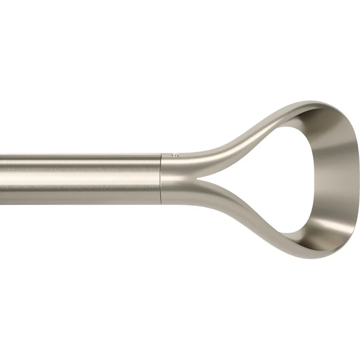 Umbra Vorhangstange Loop Nickel, 107-306 cm, Edelstahl, Kunststoff – Bild 1