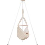 Federwiege mit Tipi Dreamcatcher ButterCup Weiß Schafwolle