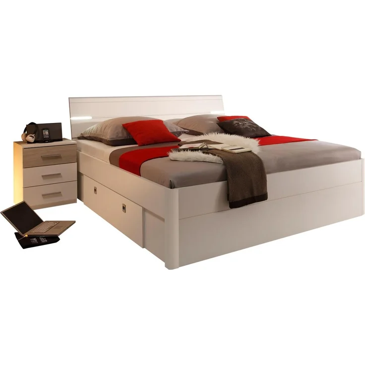 Bettanlage >Isobel< in Weiß - 185x97x216cm (BxHxT) – Bild 3