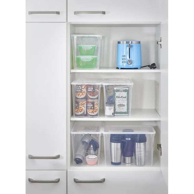 Gardissimo 5er-Set Aufbewahrungsbox Kunststoff Klarsichtbox Belüftung 20L – Bild 6