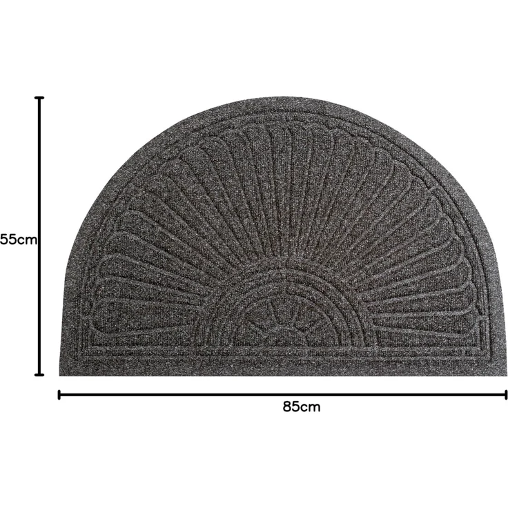 wash+dry by Kleen-Tex Fußmatte DUNE Halfmoon dark grey, halbrund, Höhe: 8 mm, Schmutzfangmatte, rutschhemmend, In- und Outdoor geeignet, waschbar – Bild 7