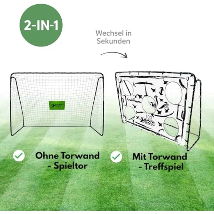 Best Sporting Fußballtor Fußballtor TAKTIK (Set, 4 St, inklusive Torwand, Ball und Ballpumpe) – Bild 3