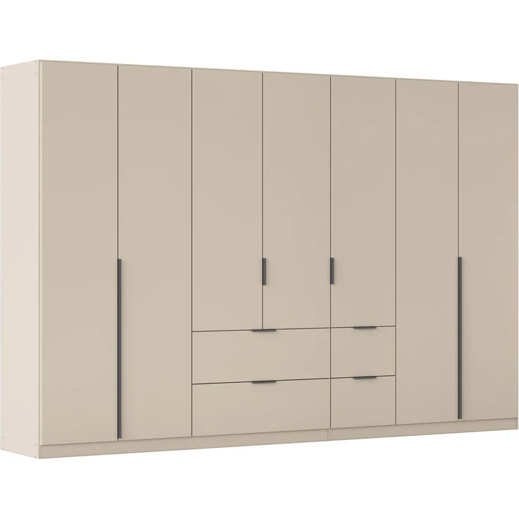 OTTO home Drehtürenschrank Kleiderschrank Schrank Garderobe AGORDO mit Dekor- oder Hochglanzfront (in zwei Griff-Farben, Breiten 91-360 cm) mit Außenschubkästen, in 7 Breiten und 2 Höhen MADE IN GERMANY – Bild 1