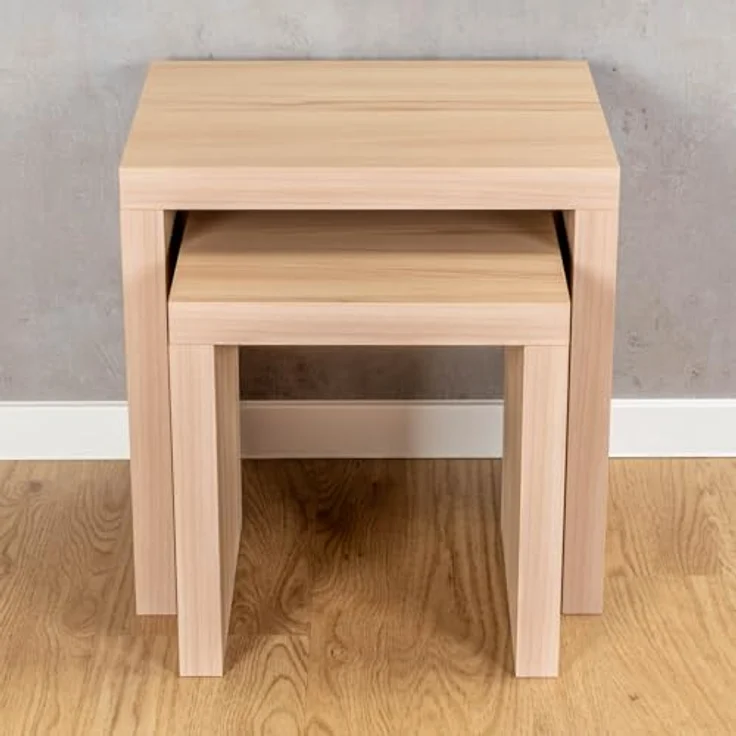 Levandeo® Couchtisch, 2 Satztisch Kernbuche Deutsche Herstellung Couchtisch fest – Bild 8