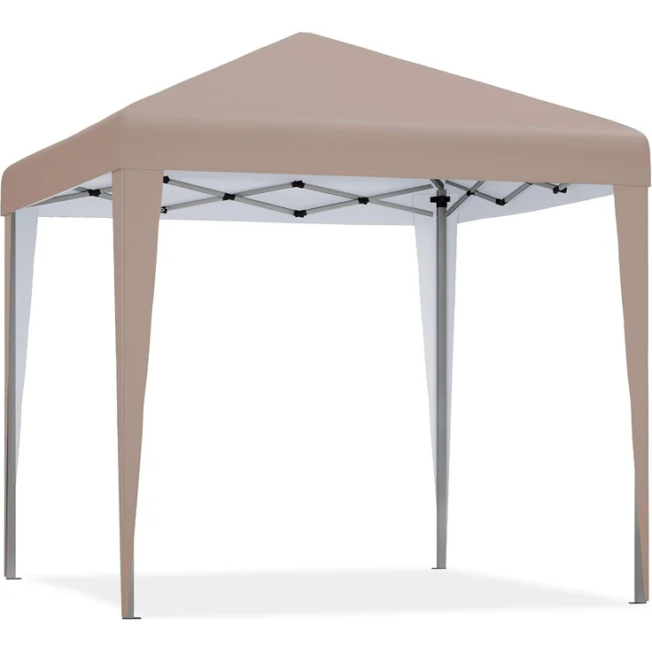 YITAHOME 3x3 Meter Pop-Up Pavillon | wasserdicht Faltpavillon | Anti-UV Gartenzelt Partyzelt | mit Tragetasche und Seilen | für Terrasse Strand Camping Markt Festival (Khaki) – Bild 1