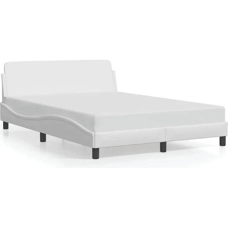 vidaXL Bettgestell "Dover" Weiß 137x190 cm Kunstleder 373286 – Bild 2