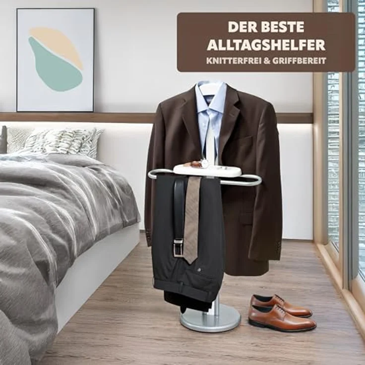 bremermann Herrendiener Kleiderbutler, Herrendiener, stummer Diener, Garderobe, silbergrau – Bild 3