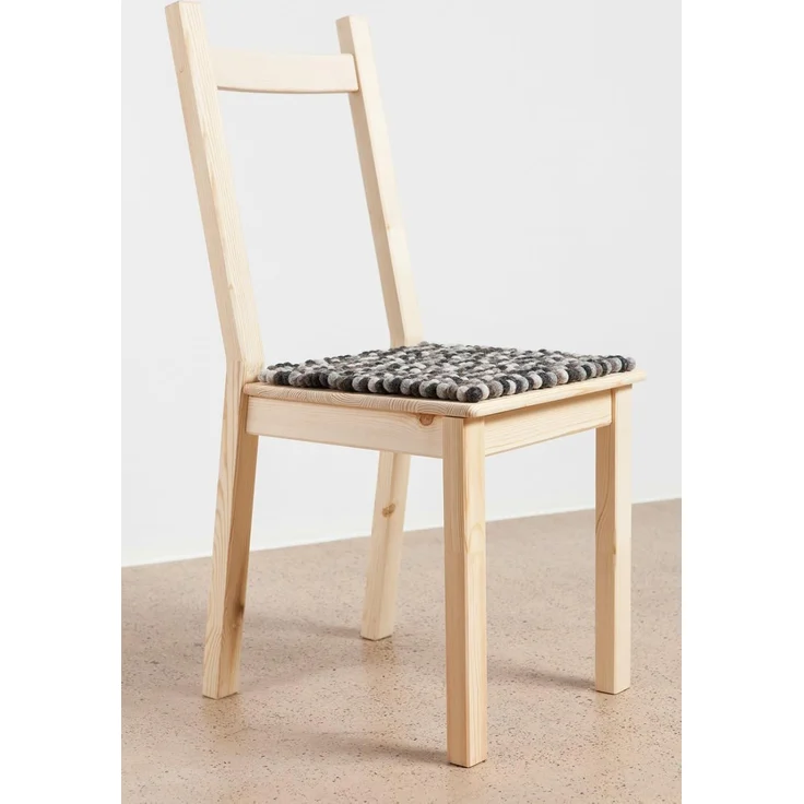 myfelt Stuhlkissen Filzkugel Sitzauflage eckig - 36 x 36 cm, 100% reiner Schurwolle, quadratisch, schmutzabweisend – Bild 2