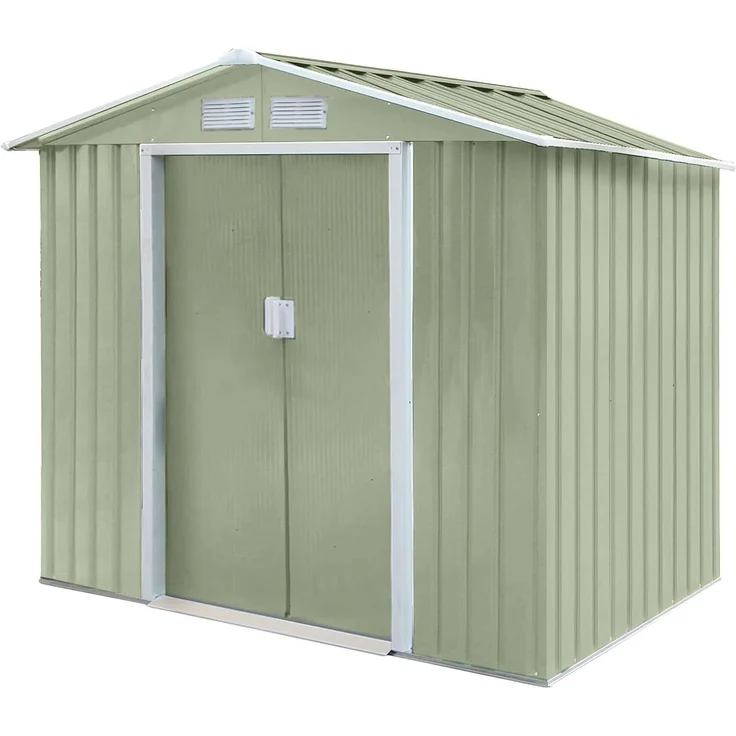 HATTORO S100 Metall Gerätehaus XL Geräteschuppen Garten Schuppen Gartenhaus Grün – Bild 1