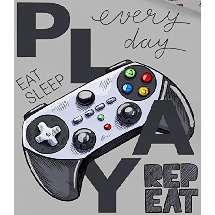 Bettwäsche Set Gamer Play 2 tlg. 135x200 cm (80x80 cm) – Bild 3