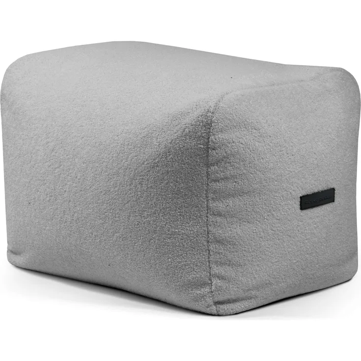 Sitzsack ‘Pouf Plus 70‘, Bezugstoff - Teddy, 100% Polyester, White Grey, 45x60x70 cm cm.