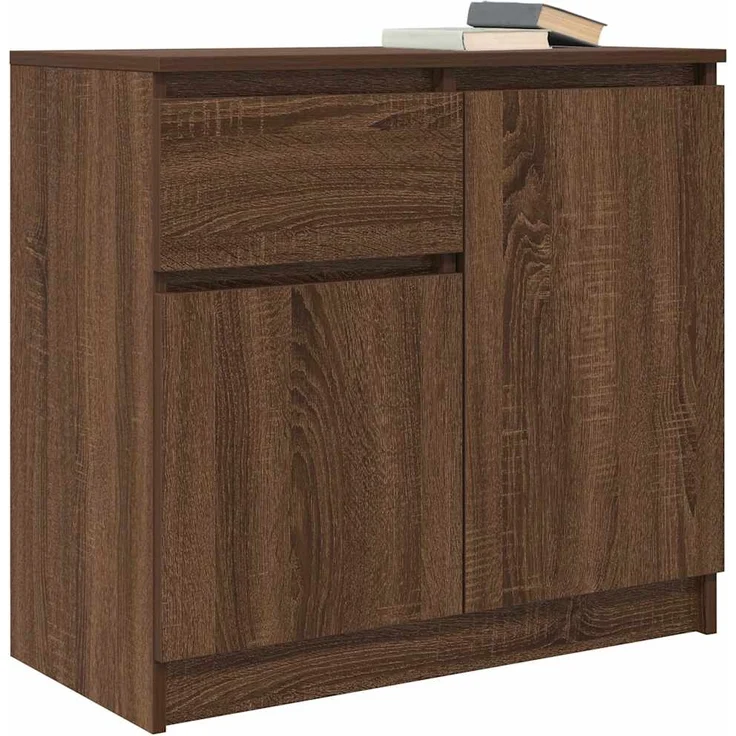 vidaXL Sideboard mit Schublade Braun Eichen-Optik 71x35x65 cm 861604 – Bild 3