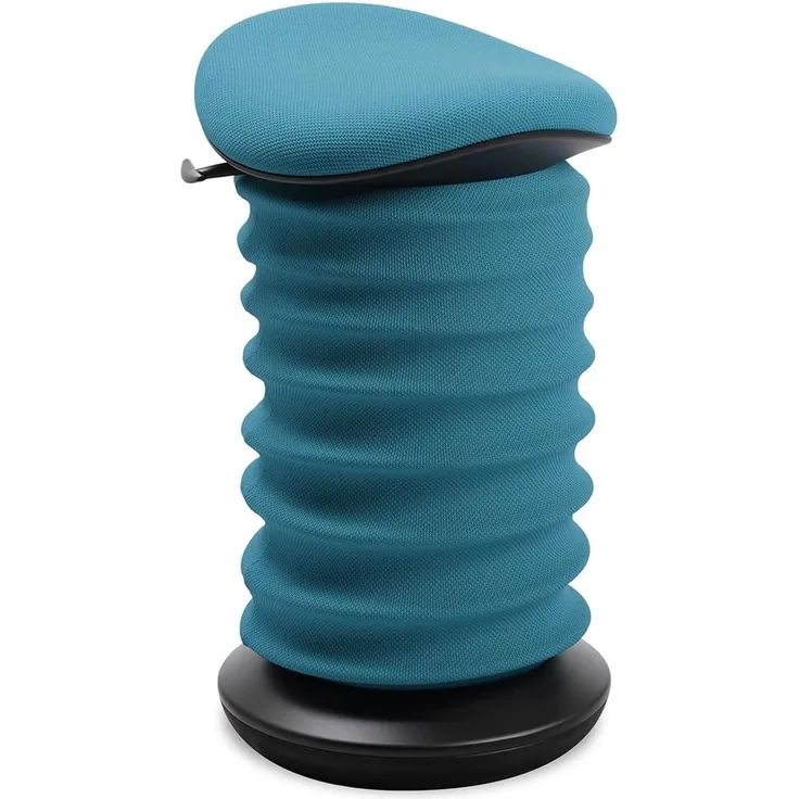 TOPSTAR Sitness 4D AGR-Zertifiziert Dynamischer Sitzhocker schwarz Petrol - ergonomischer Bürohocker - höhenverstellbar - stärkt den Rücken - entlastet die Bandscheiben