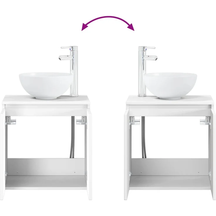 vidaXL Wandhängendes Badezimmerschrank-Set 3 stk. Weiß 3405627 – Bild 11
