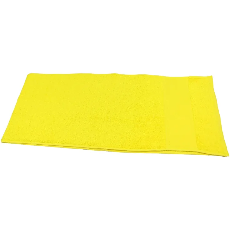 Fitness Handtuch Baumwolle 30x150 cm gelb | Sporthandtuch