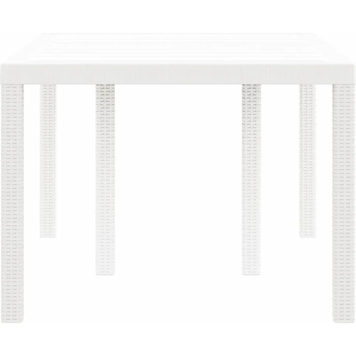vidaXL Gartentisch Weiß 150 x 100 x 73 cm Poly-Rattan 871686 – Bild 4