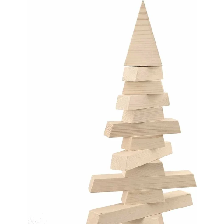 vidaXL Weihnachtsbaum Holz zum Schmücken 120 cm Massivholz Kiefer 357995 – Bild 9