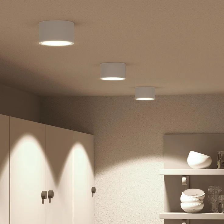 SSC-LUXon LED Aufbaustrahler Flache Aufbauleuchte CELI-X mit LED GX53 5W neutralweiss Spot rund, Neutralweiß – Bild 4