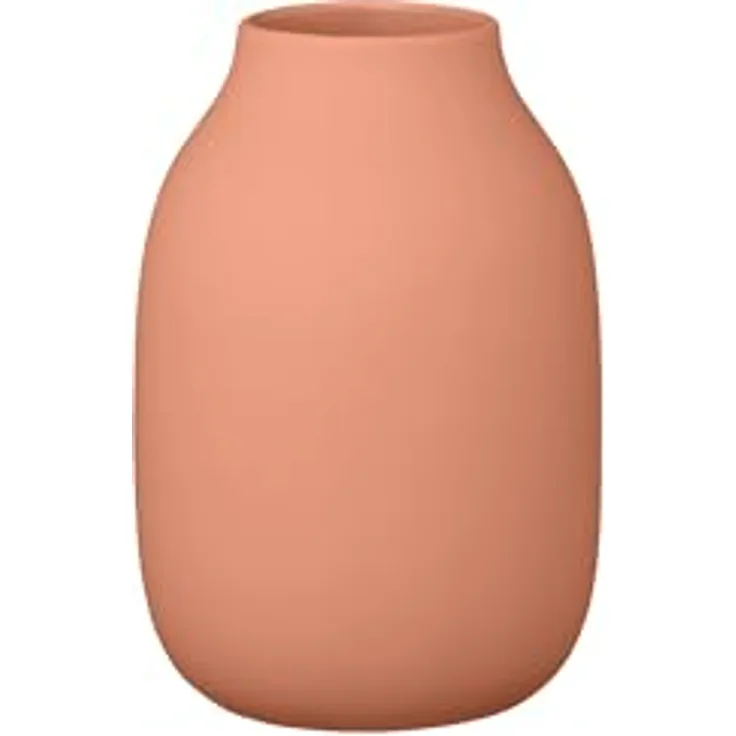 blomus Vase -COLORA- | Keramische Blumenvase in Amber Brown | Größe S, H 15 cm x B 10 cm x T 10 cm, hochwertige Handarbeit