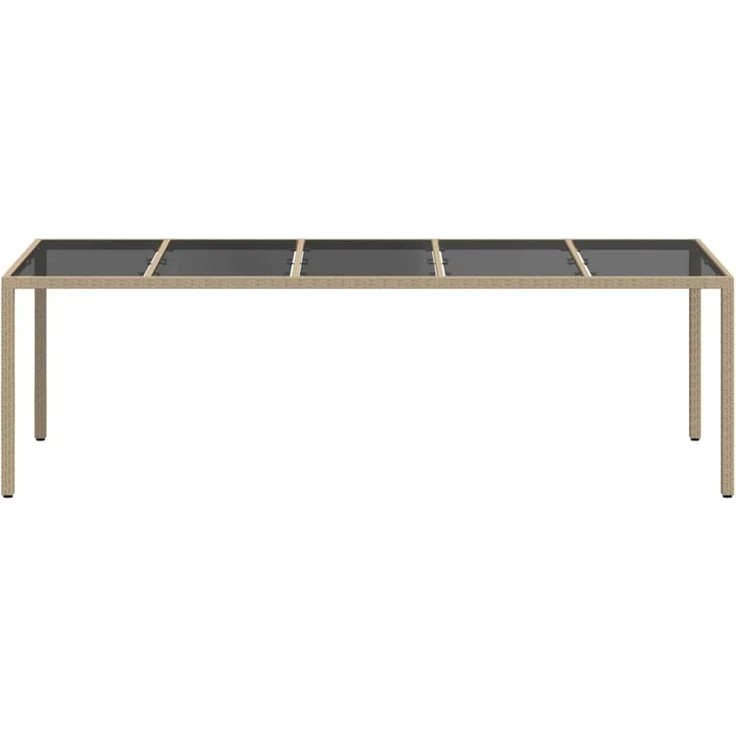 vidaXL Gartentisch Beige 250 x 100 x 75 cm Poly-Rattan 362557 – Bild 3