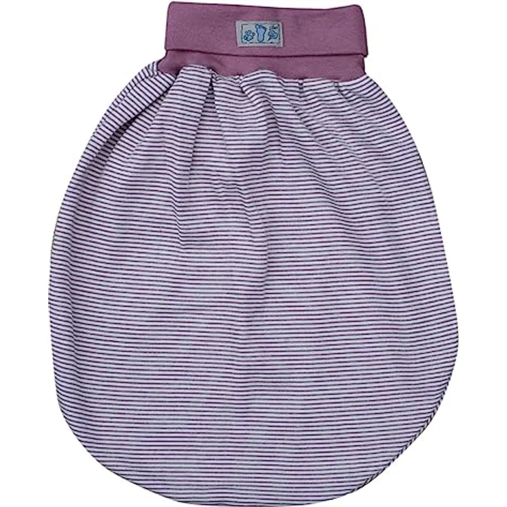 Lilano, Schlafsack/Pucksack mit Nabelbund, Merinowolle (kbT), Seide, 210 g/m² (Mauve/Natur) – Bild 2