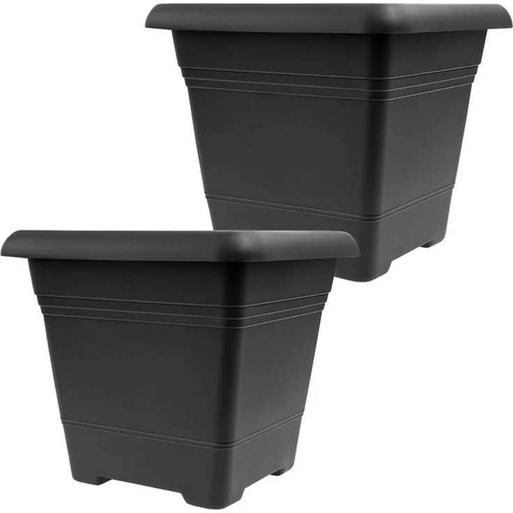 Centi Pflanzkübel Großer Outdoor Pflanzkübel mit Drainagesystem (2er-Set) – Bild 2