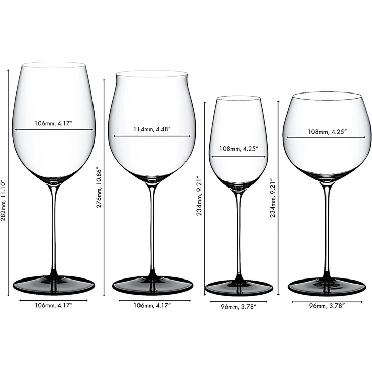 RIEDEL 5110/74 FATTO A MANO BLACK TIE Tasting Set - 4 Gläser aus Kristallglas – Bild 2