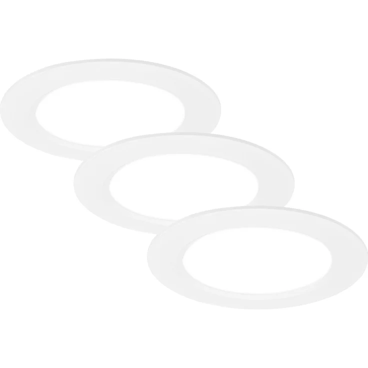 Briloner LED-Einbauleuchten Ultraflat 3er Set 6W 660lm weiß – Bild 3