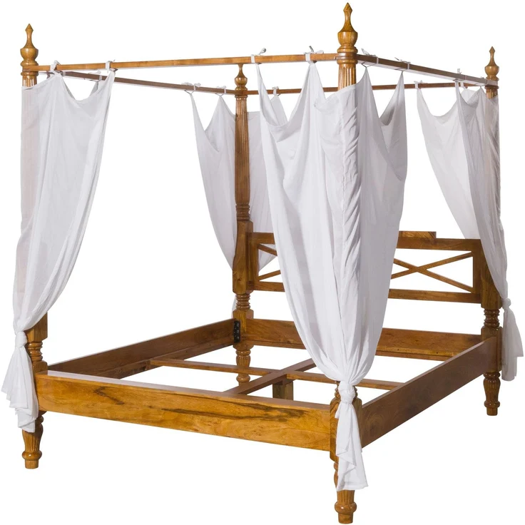 Himmelbett Akazie 180x200x224 honig lackiert OXFORD #0246 – Bild 11