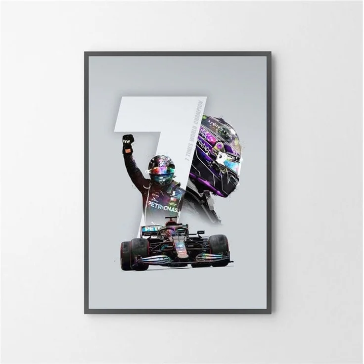 Poster Formel 1 Rennfahrer Helm · Deko Print ohne Rahmen - A / 40x60 cm – Bild 1