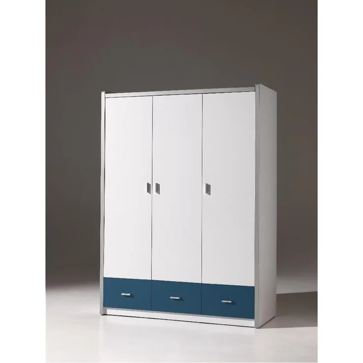 Vipack 'Bonny' Kleiderschrank 3-türig weiß/blau