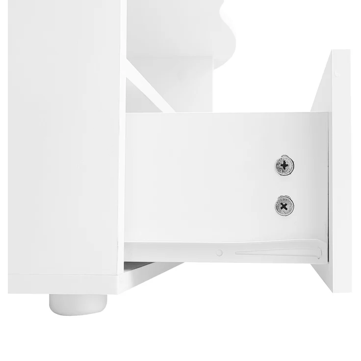 Couchtisch Wolkenform mit Schublade & Ablagefach in Weiß - 100x60x40,5 cm – Bild 10