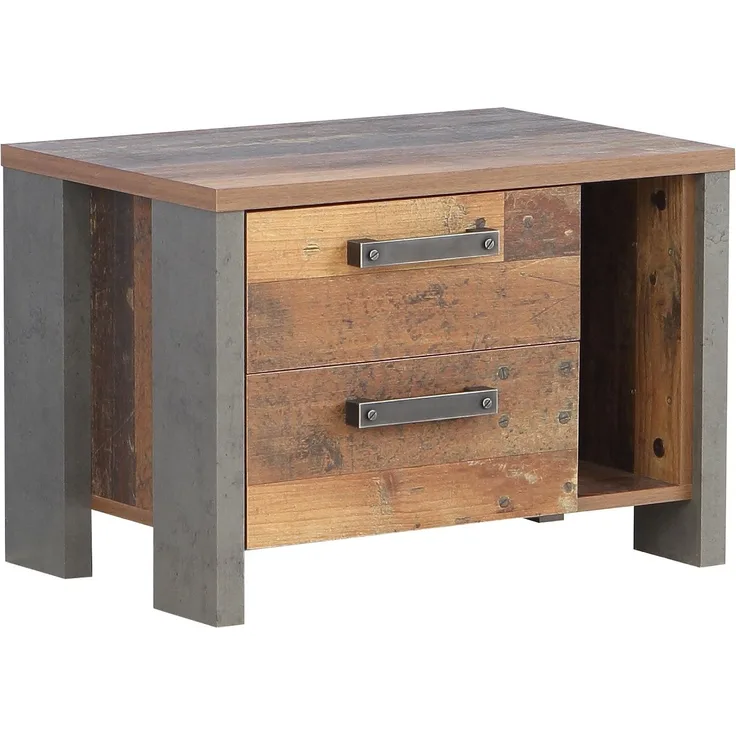 Nachtkonsole >Celon< in Old Wood Vintage - 62x41,5x41,6cm (BxHxT)