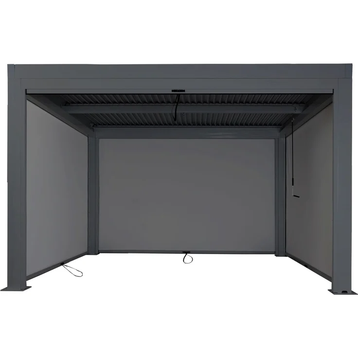 Mendler 'HWC-L46' Pergola, Regenrinne sturmfest, Aluminium anthrazit, 3x4 m – Bild 7
