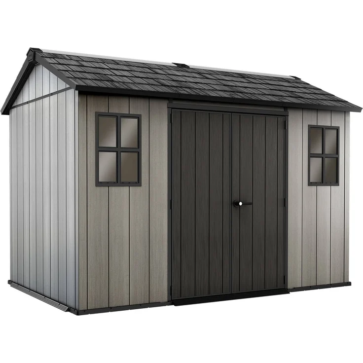 Dmora Gartenhaus Dartmouth, Gartenhütte, Gartenhaus, Werkzeugschuppen, 350x229 h254 cm, Grau – Bild 1
